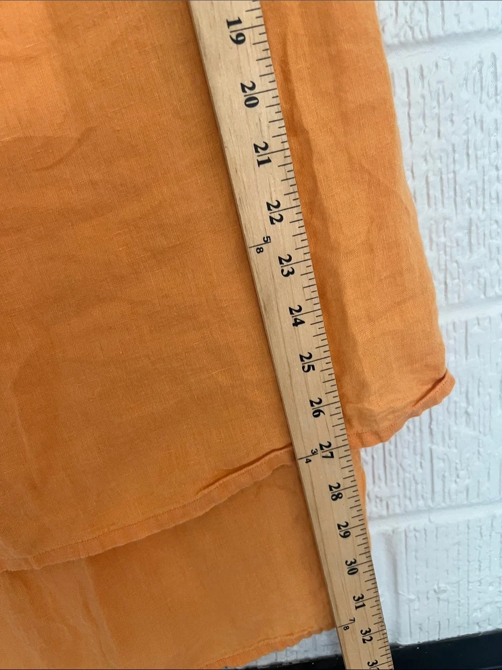 Eileen Fisher Mustard Yellow High-Low Linen Wrap Skirt